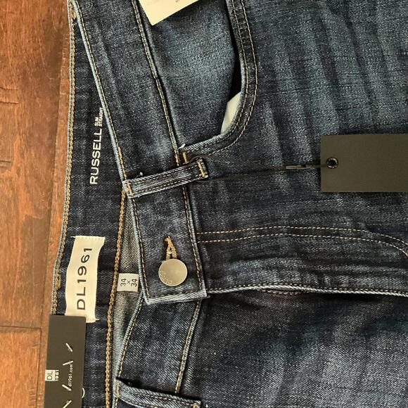 Russell Denim DL1961 Dark Wash Jeans 34x34 NWT - Picture 4 of 5